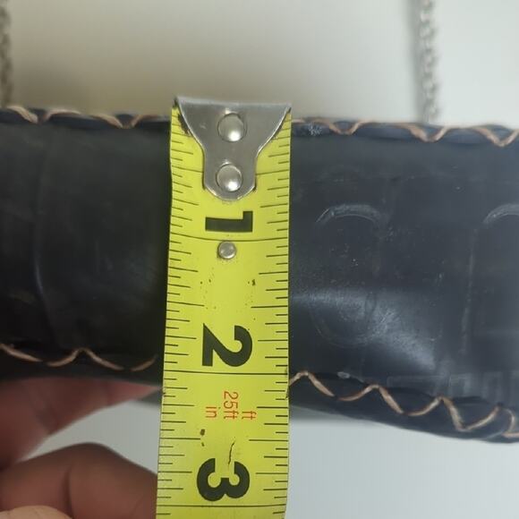 Compact Black Tire Crossbody Bag Upcycled Adjustable Strap - Picture 15 of 15